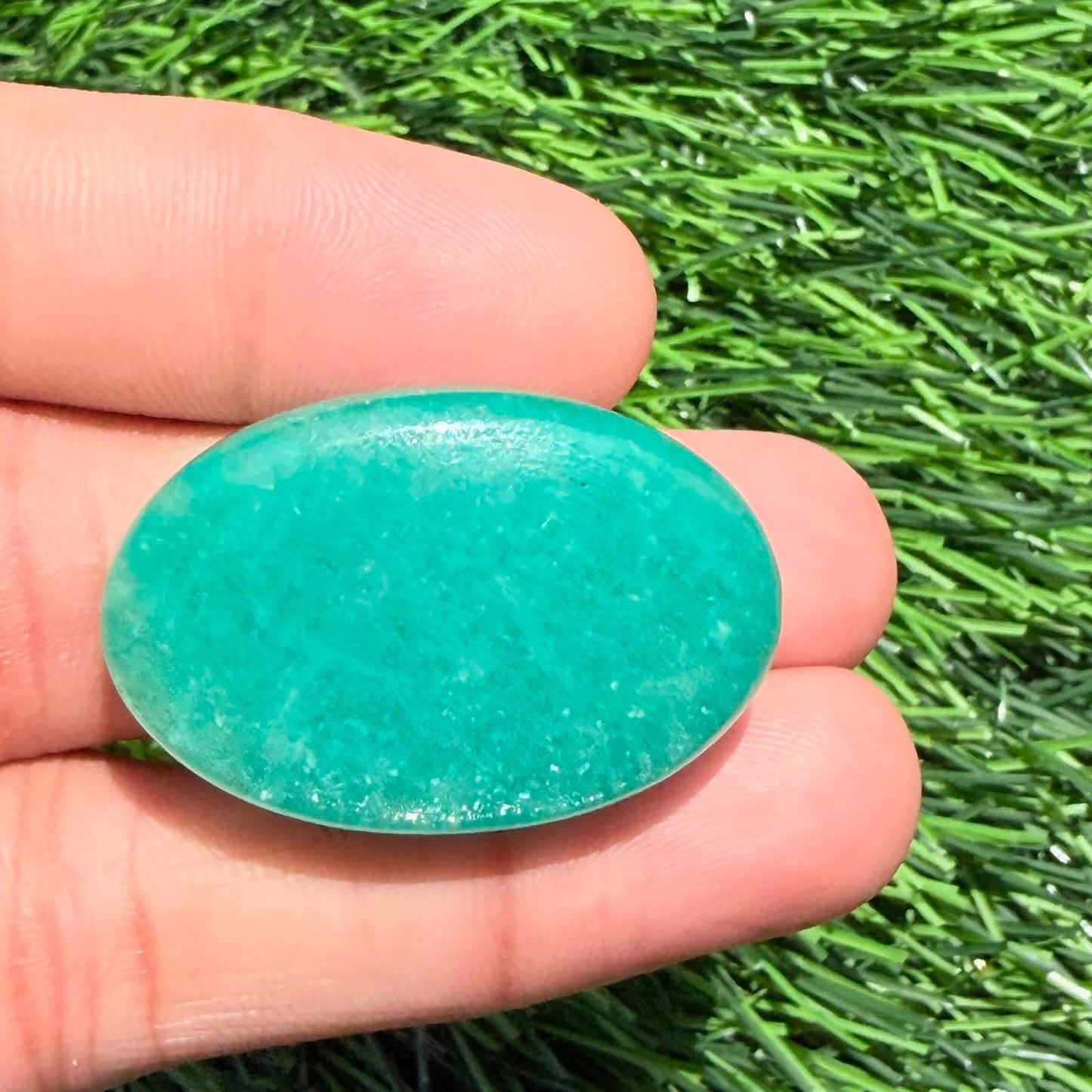 Natural Green Aventurine Cabochon Oval Shape Loose Gemstone, Flat Back Cabochon, Jewelry Making Stone, Green Crystal (3x21x8,mm 47cts)
