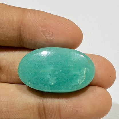 Natural Blue Green Amazonite Oval Cabochon, 29x18x6mm, 30cts, Loose Gemstone for Jewelry Making
