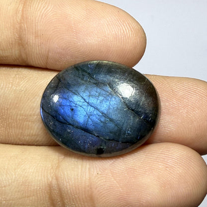 Natural Blue Labradorite Oval Cabochon, 2x17x5.5mm, 18cts, Loose Gemstone for Jewelry Making