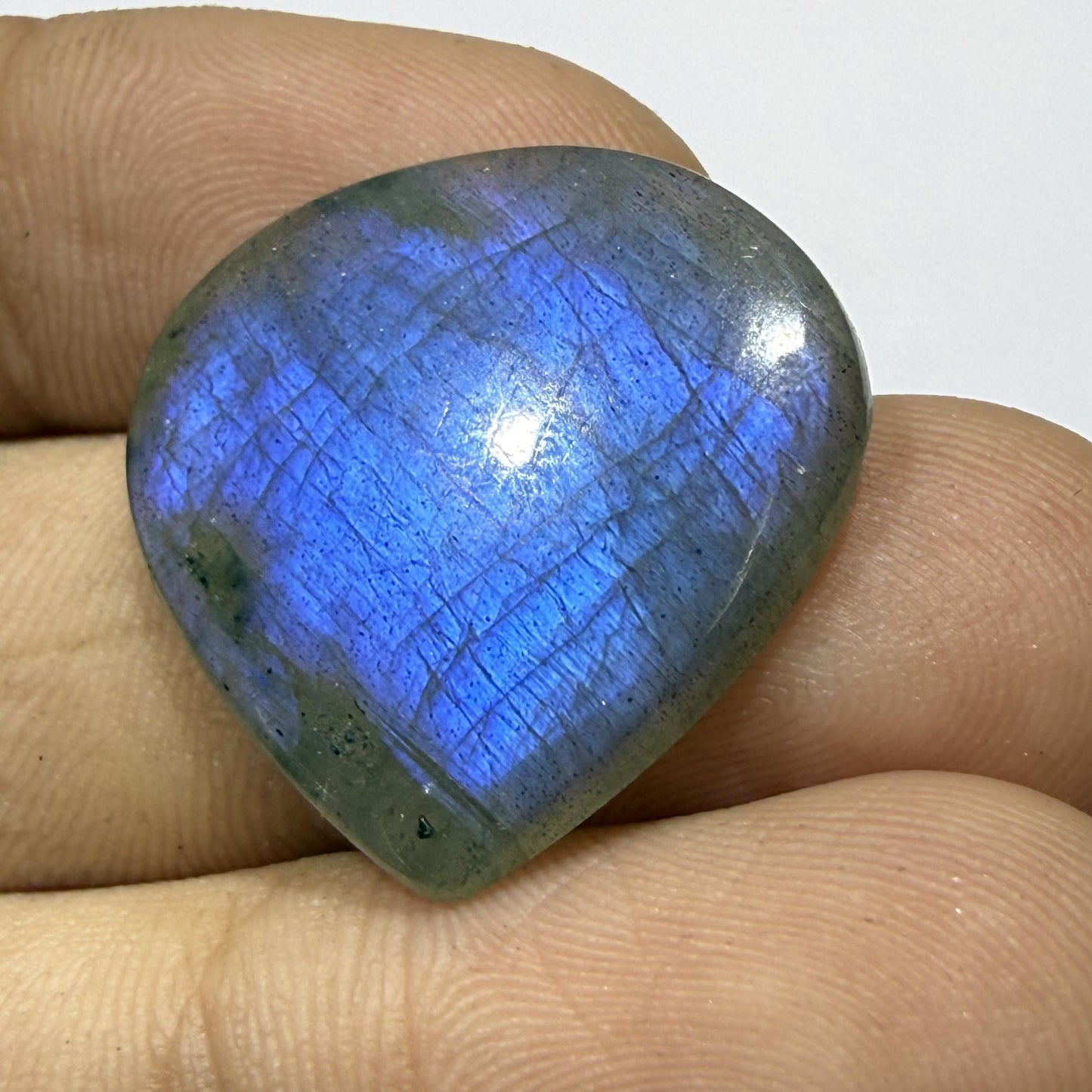 Natural Blue Labradorite Cabochon, 23x22.5x4mm, 16cts, Loose Gemstone for Jewelry Making