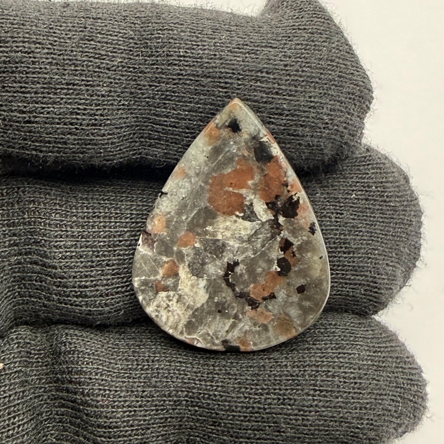 Natural UV Reactive Yooperlite Pear Cabochon, 5x4 mm, 22cts, Loose Gemstone for Jewelry Making