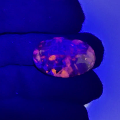 Natural UV Reactive Yooperlite Oval Cabochon, 33.5x21.5x3.5mm, 24cts, Loose Gemstone for Jewelry Making