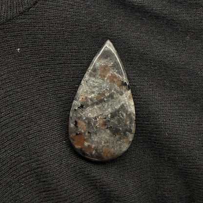 Natural UV Reactive Yooperlite Pear Cabochon, 34 Cts, 39x21mm, Loose Gemstone for Jewelry Making