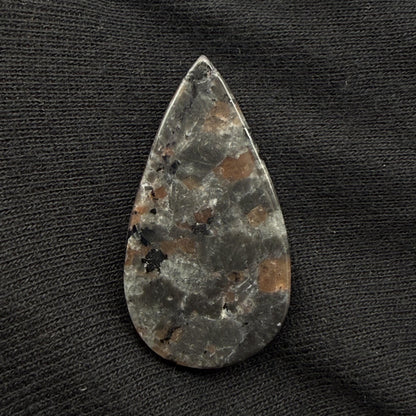 Natural UV Reactive Yooperlite Pear Cabochon, 34 Cts, 39x21mm, Loose Gemstone for Jewelry Making