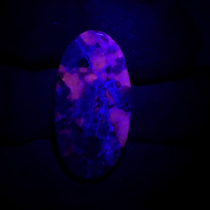 Natural UV Reactive Yooperlite Pear Cabochon, 23 Ct, Loose Gemstone for Jewelry Making