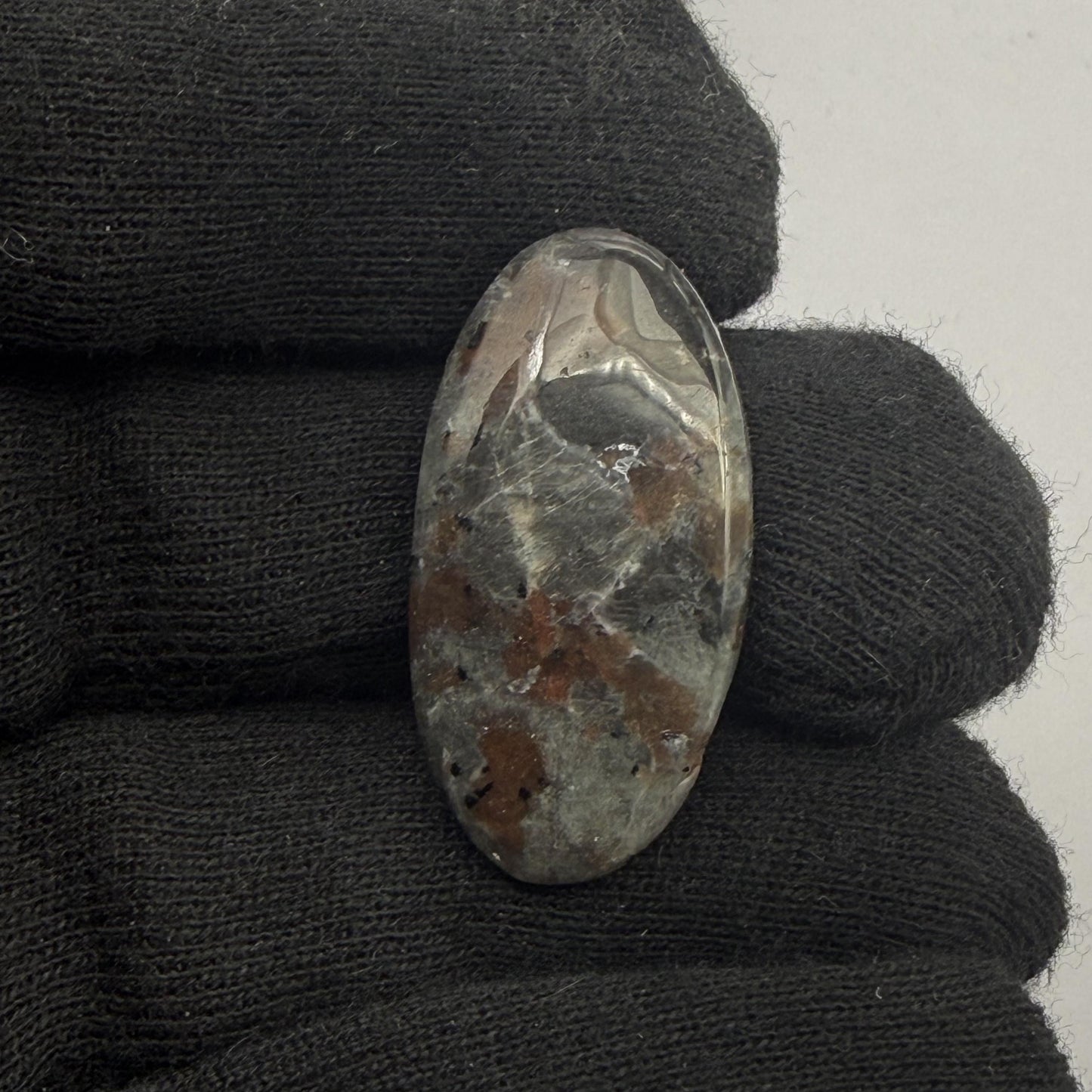 Natural UV Reactive Yooperlite Pear Cabochon, 23 Ct, Loose Gemstone for Jewelry Making