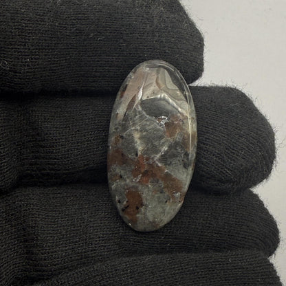 Natural UV Reactive Yooperlite Pear Cabochon, 23 Ct, Loose Gemstone for Jewelry Making