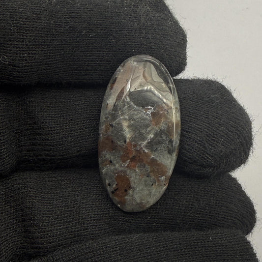 Natural UV Reactive Yooperlite Pear Cabochon, 23 Ct, Loose Gemstone for Jewelry Making