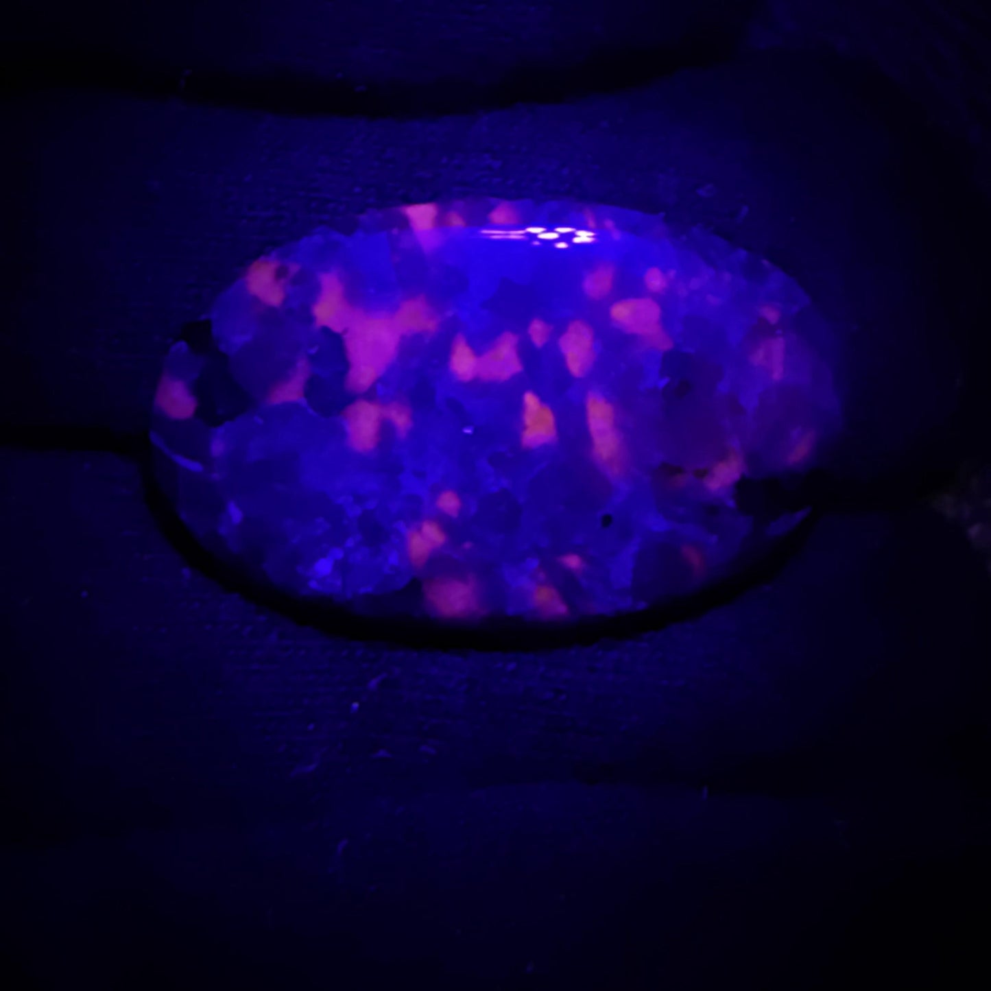 Natural UV Reactive Yooperlite Oval Cabochon, 22 Ct, Loose Gemstone for Jewelry Making
