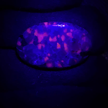Natural UV Reactive Yooperlite Oval Cabochon, 22 Ct, Loose Gemstone for Jewelry Making