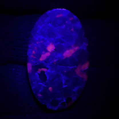 Natural UV Reactive Yooperlite Oval Cabochon, 22 Ct, Loose Gemstone for Jewelry Making