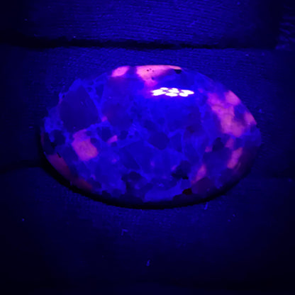 Natural UV Reactive Yooperlite Oval Cabochon, 38 Cts, Loose Gemstone for Jewelry Making