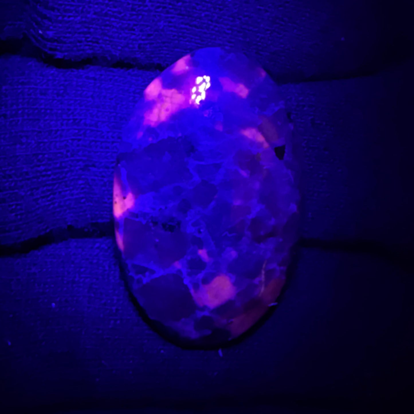 Natural UV Reactive Yooperlite Oval Cabochon, 38 Cts, Loose Gemstone for Jewelry Making