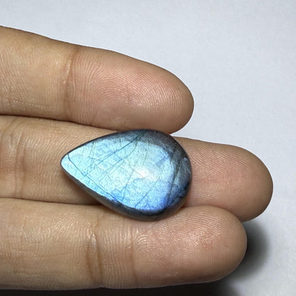 Natural Blue Labradorite Pear Cabochon, 16 cts, Loose Gemstone for Jewelry Making