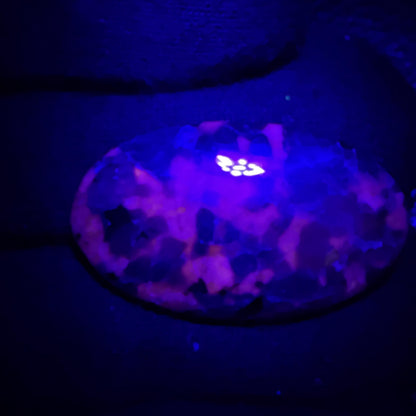 Natural UV Reactive Yooperlite Oval Cabochon, 30 Cts, Loose Gemstone for Jewelry Making