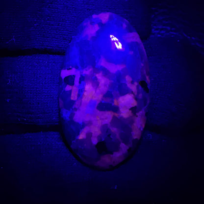 Natural UV Reactive Yooperlite Oval Cabochon, 30 Cts, Loose Gemstone for Jewelry Making