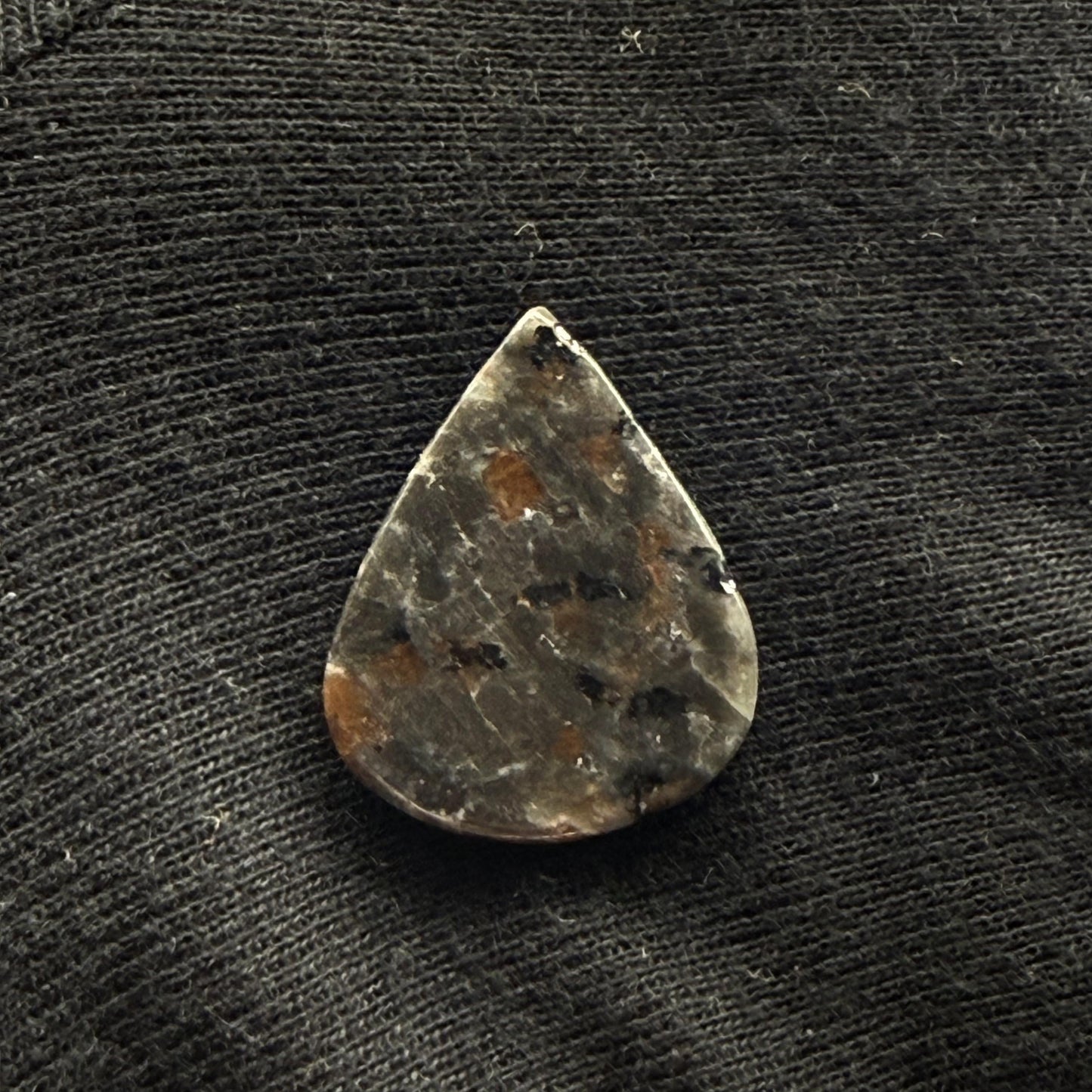 Natural UV Reactive Yooperlite Pear Cabochon, 21 Ct, Loose Gemstone for Jewelry Making