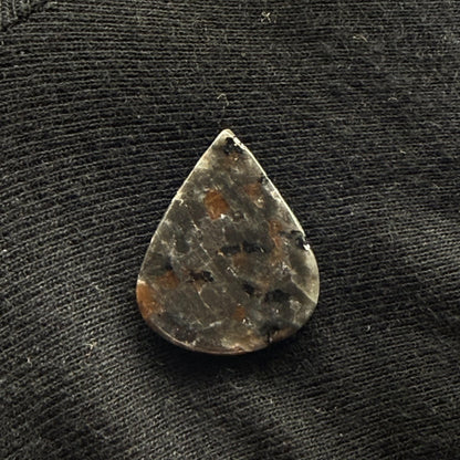 Natural UV Reactive Yooperlite Pear Cabochon, 21 Ct, Loose Gemstone for Jewelry Making