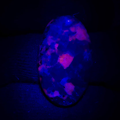 Natural UV Reactive Yooperlite Oval Cabochon, 24 Ct, Loose Gemstone for Jewelry Making