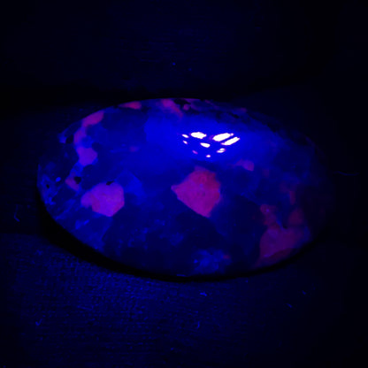 Natural UV Reactive Yooperlite Oval Cabochon, 24 Ct, Loose Gemstone for Jewelry Making