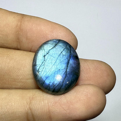 Natural Blue Labradorite Oval Cabochon, 2x17x5.5mm, 18cts, Loose Gemstone for Jewelry Making