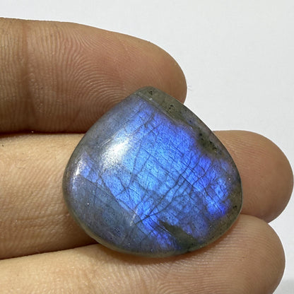 Natural Blue Labradorite Cabochon, 23x22.5x4mm, 16cts, Loose Gemstone for Jewelry Making