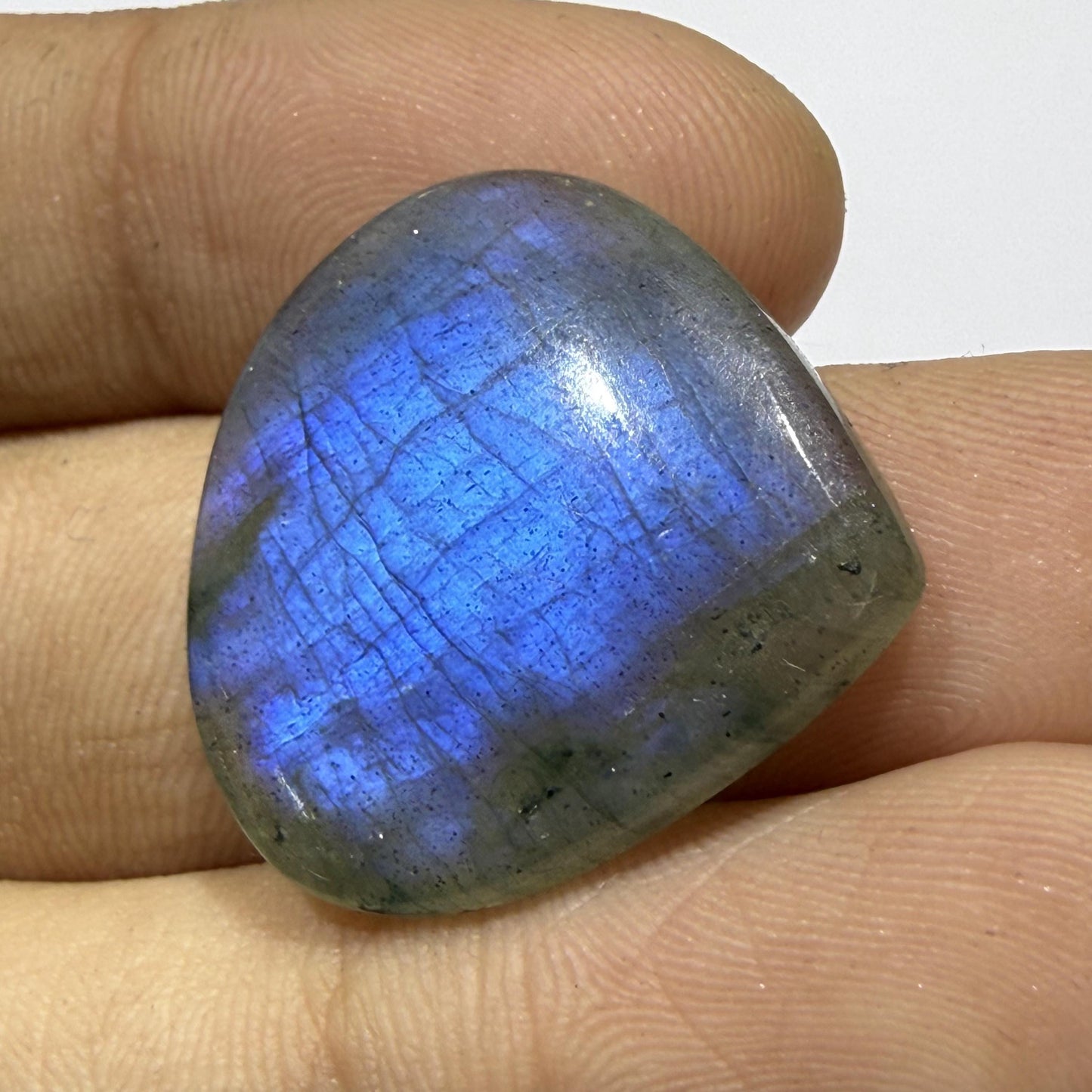 Natural Blue Labradorite Cabochon, 23x22.5x4mm, 16cts, Loose Gemstone for Jewelry Making