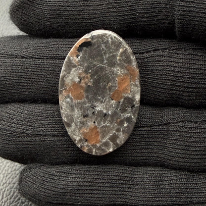 Natural UV Reactive Yooperlite Oval Cabochon, 34.5x22x5.5mm, 38cts, Loose Gemstone for Jewelry Making