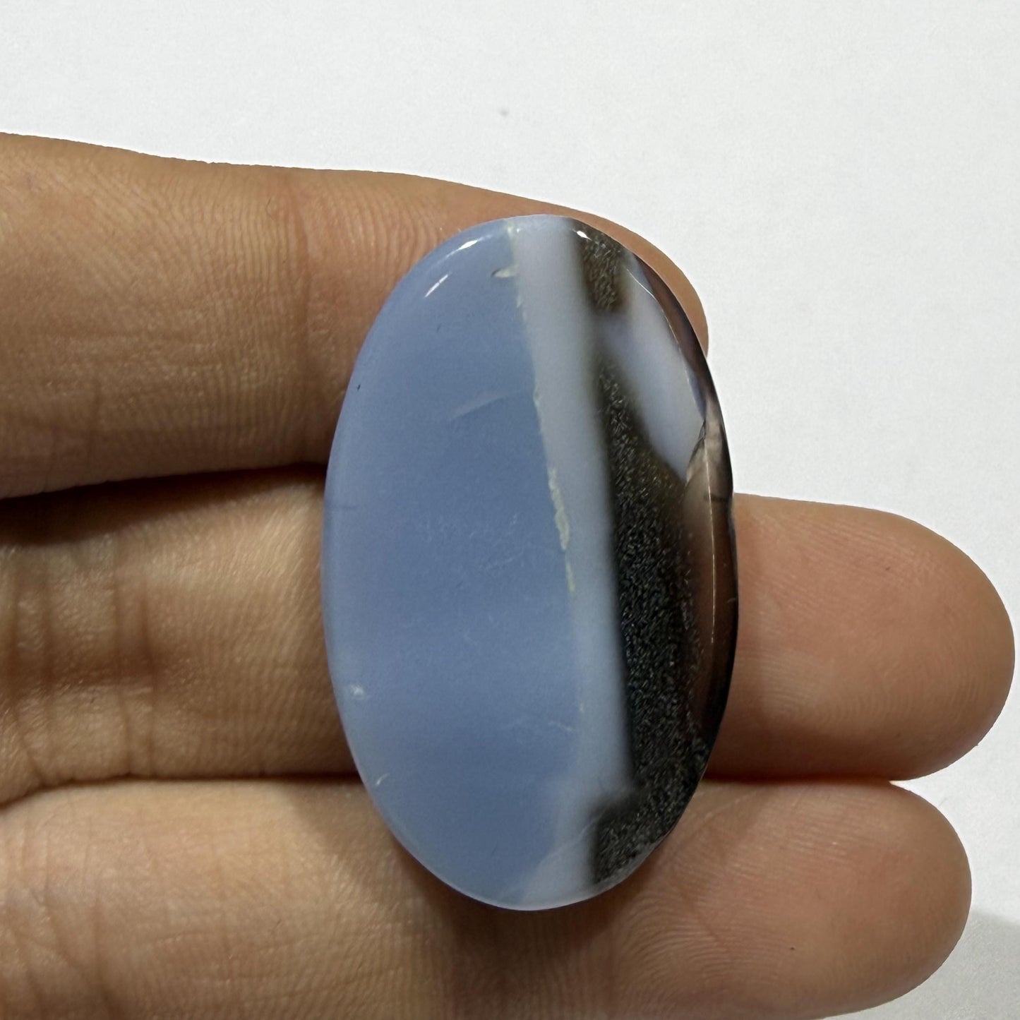 Natural Matrix Blue Opal Oval Cabochon, 31 Ct, Loose Gemstone for Jewelry Making