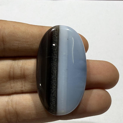Natural Matrix Blue Opal Oval Cabochon, 50 Ct, Loose Gemstone for Jewelry Making