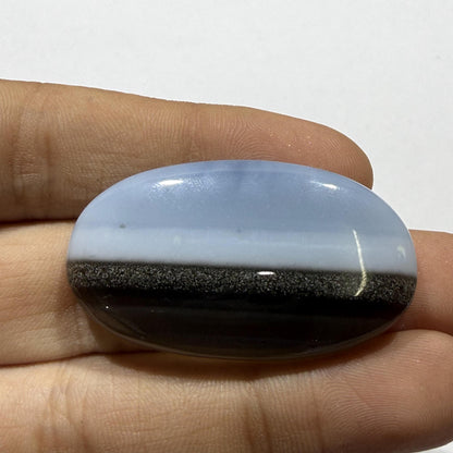 Natural Matrix Blue Opal Oval Cabochon, 50 Ct, Loose Gemstone for Jewelry Making