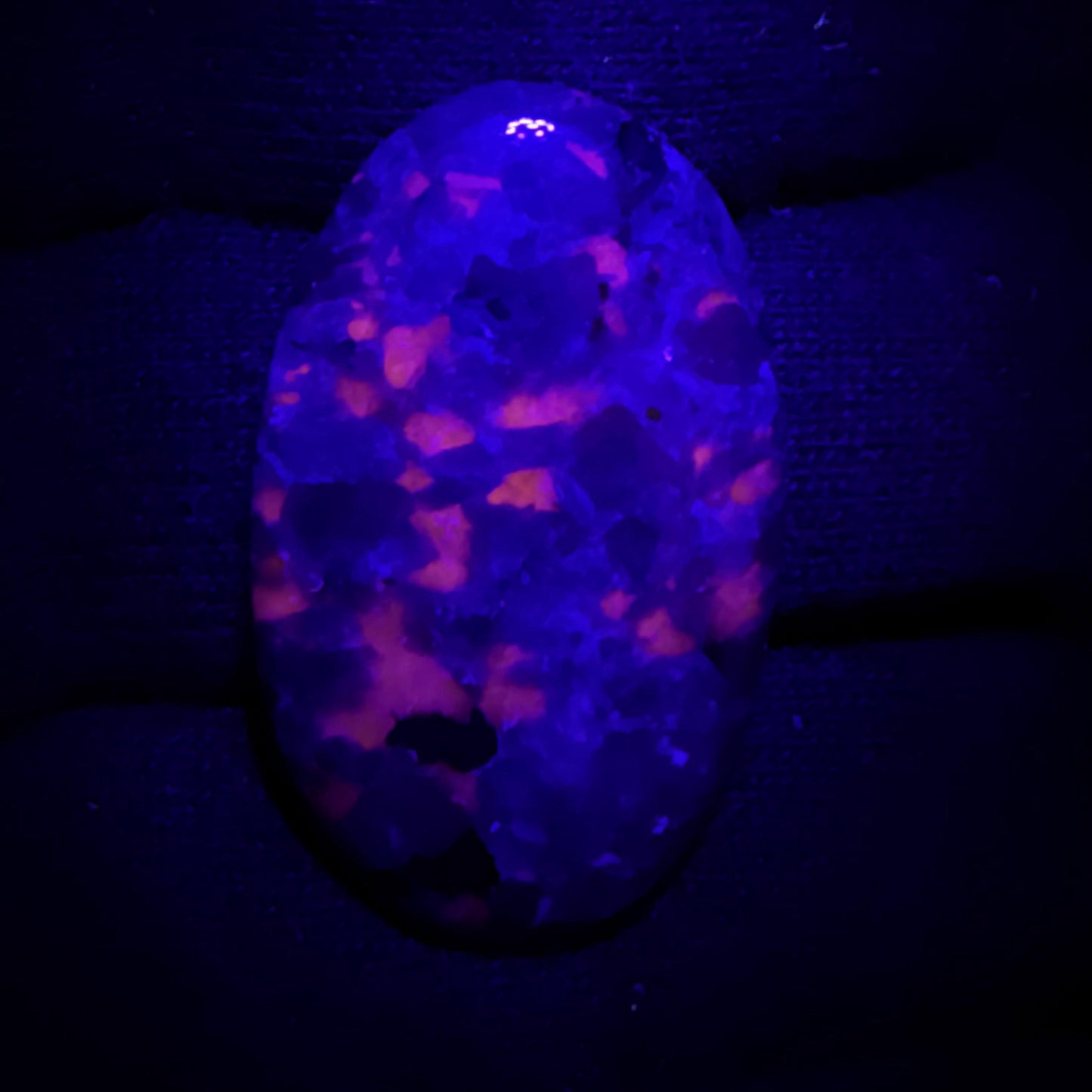 Natural UV Reactive Yooperlite Oval Cabochon, 22 Ct, Loose Gemstone for Jewelry Making