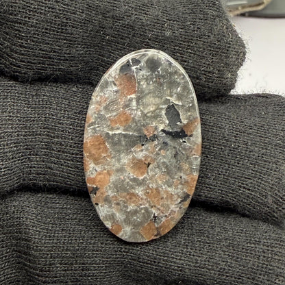 Natural UV Reactive Yooperlite Oval Cabochon, 22 Ct, Loose Gemstone for Jewelry Making