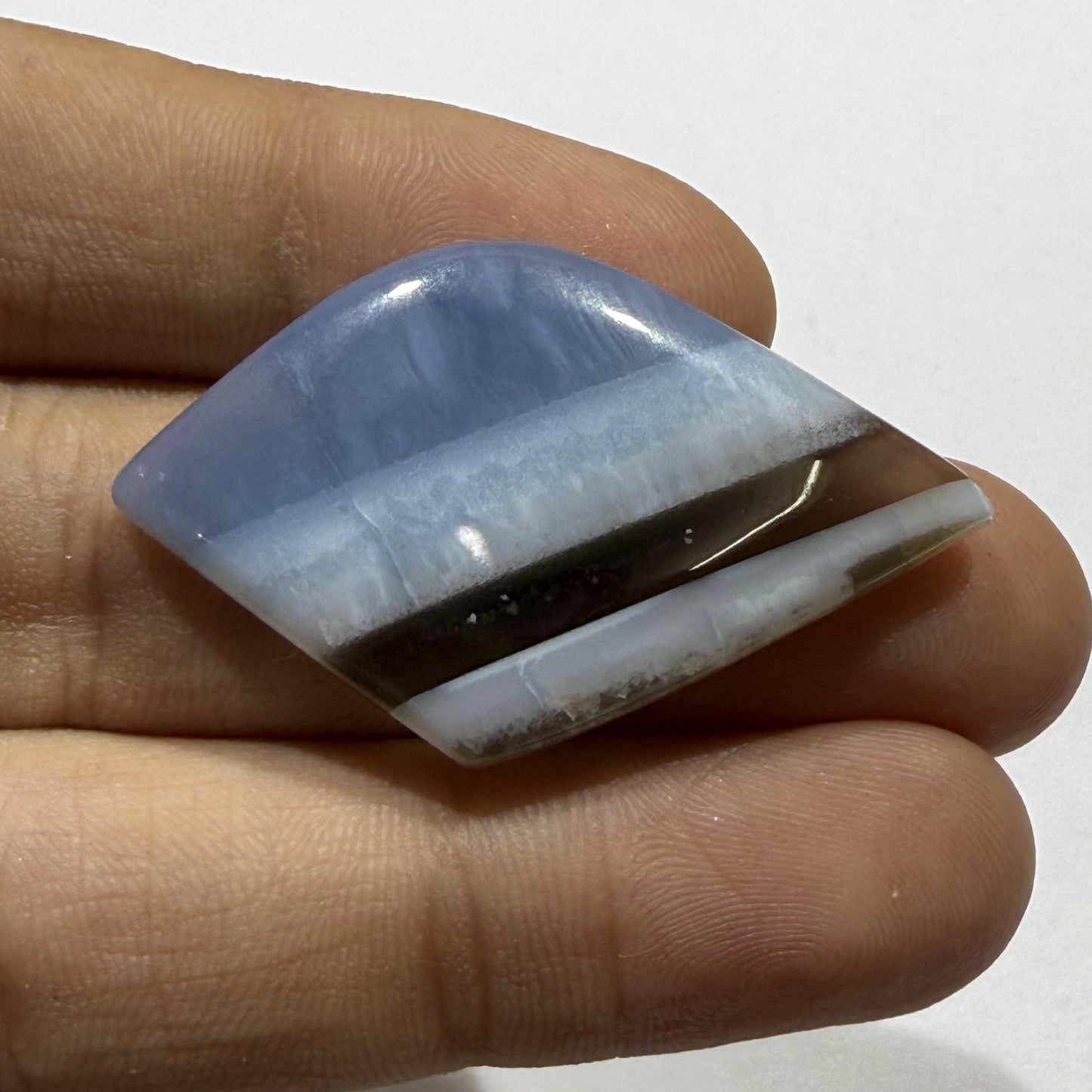 Natural Blue Opal Oval Cabochon, 40x23.5mm, 26 Ct, Loose Gemstone for Jewelry Making