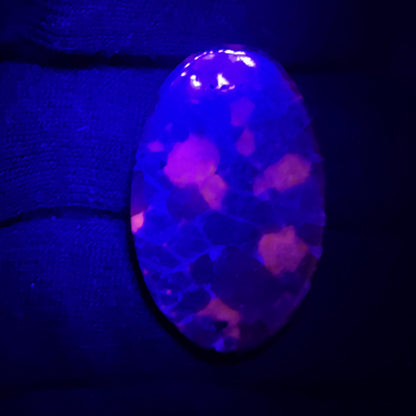 Natural UV Reactive Yooperlite Oval Cabochon, 38 Cts, Loose Gemstone for Jewelry Making