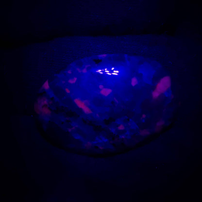 Natural UV Reactive Yooperlite Oval Cabochon, 29 Ct, Loose Gemstone for Jewelry Making