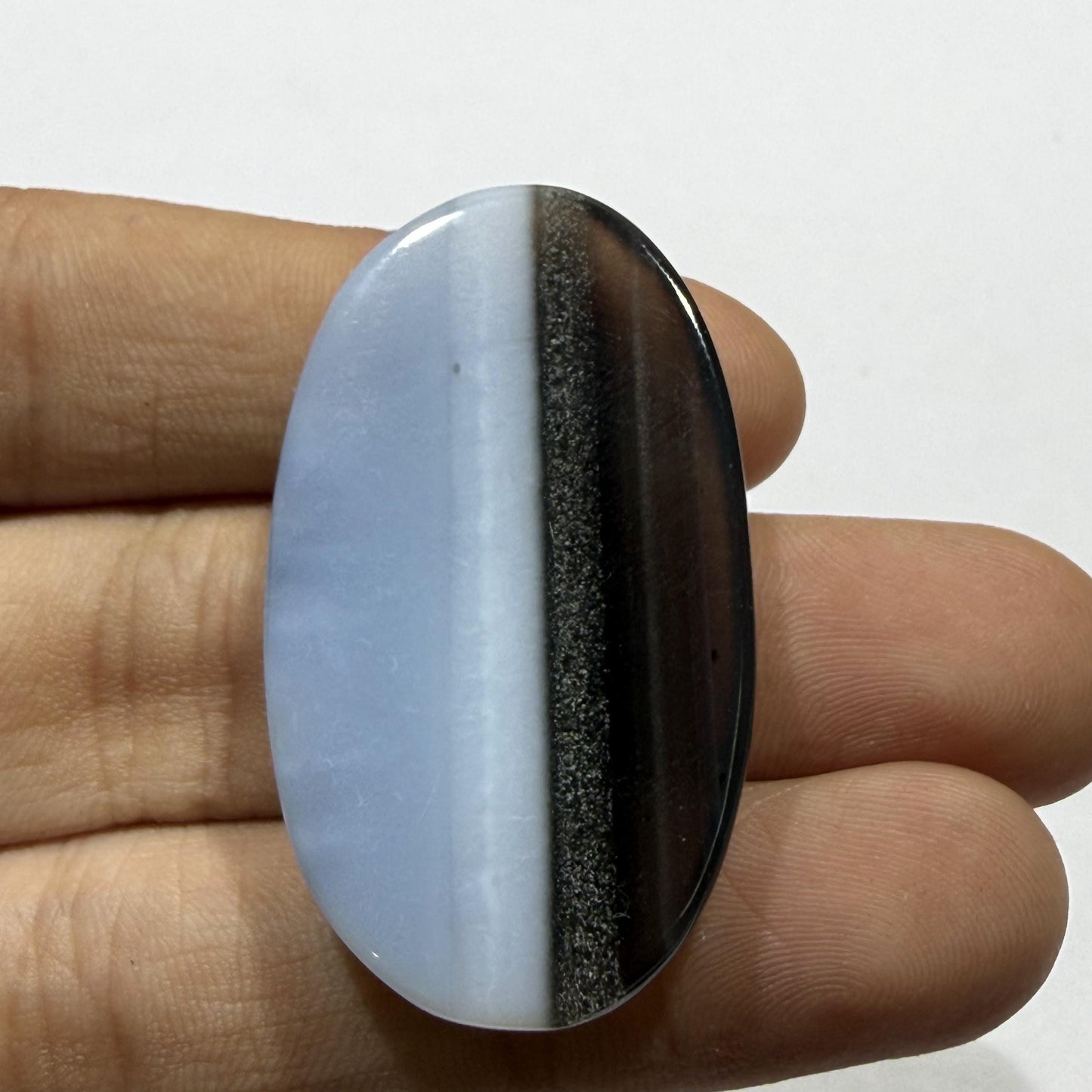 Natural Matrix Blue Opal Oval Cabochon, 50 Ct, Loose Gemstone for Jewelry Making