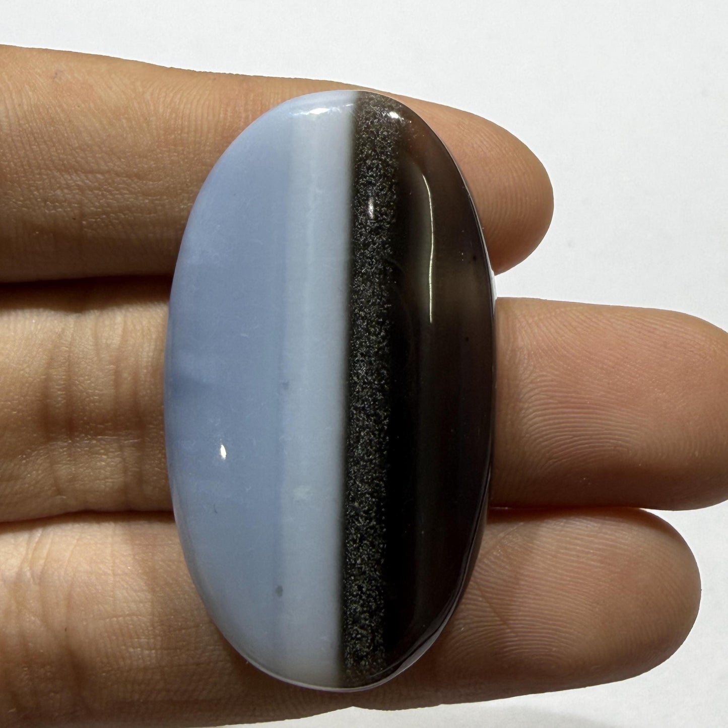Natural Matrix Blue Opal Oval Cabochon, 50 Ct, Loose Gemstone for Jewelry Making