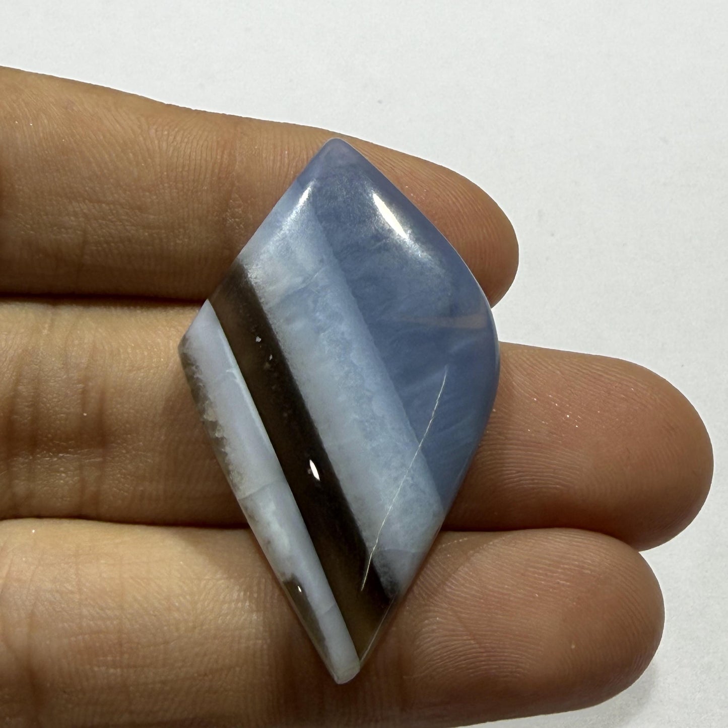 Natural Blue Opal Oval Cabochon, 40x23.5mm, 26 Ct, Loose Gemstone for Jewelry Making
