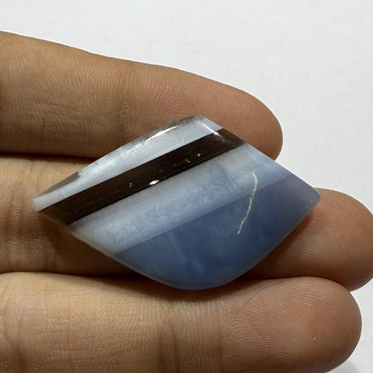Natural Blue Opal Oval Cabochon, 40x23.5mm, 26 Ct, Loose Gemstone for Jewelry Making