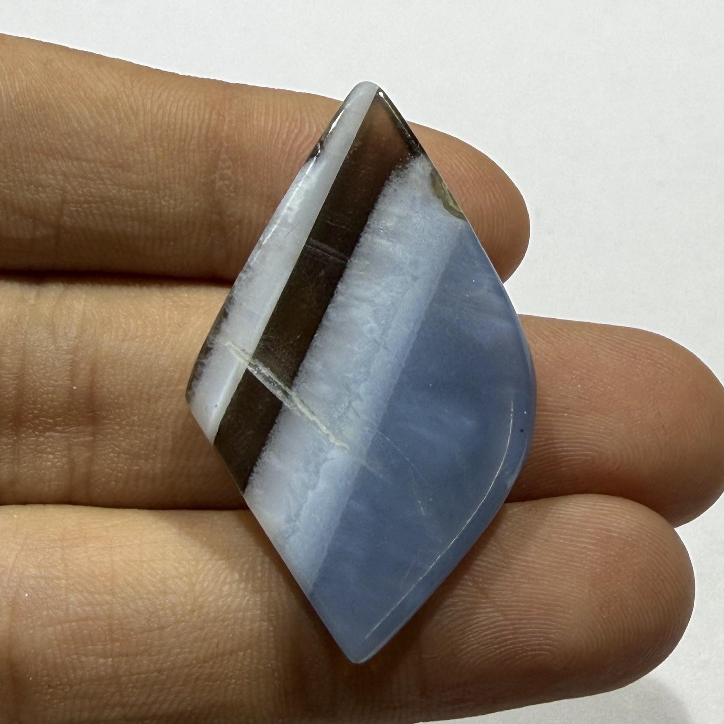 Natural Blue Opal Oval Cabochon, 40x23.5mm, 26 Ct, Loose Gemstone for Jewelry Making
