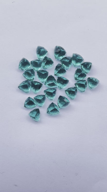 Apatite Faceted Nice Quality (7mm) Trillion Shape (Lab-Created)