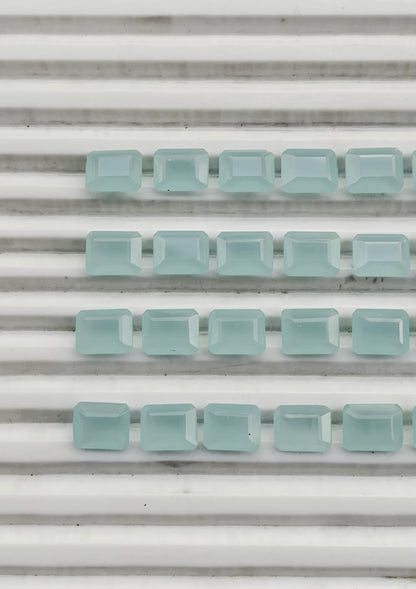 Chalcedony Faceted Nice Quality (8x10 mm) Baguette Shape (Lab-Created)