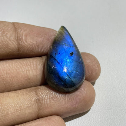 Blue Labradorite Oval Cabochon, 21x14x5 mm, 22 Carats, Loose Gemstone for Jewelry Making