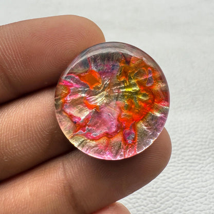 Colorful Gemstone for Jewelry Making- Dico Glass Stone (20x20x7 mm, 35.9 Cts)