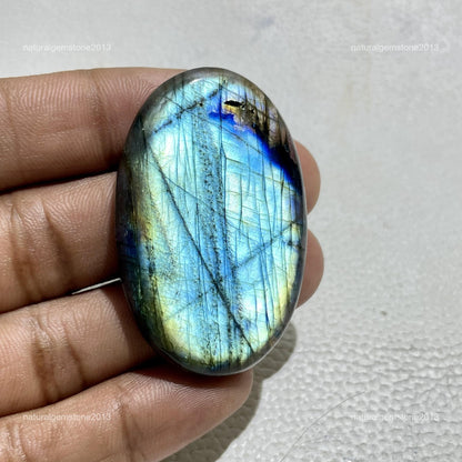Natural Black White Dendritic Opal Round Cabochon, 24x4 mm, 21cts, Loose Gemstone for Jewelry Making