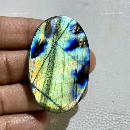 Natural Black White Dendritic Opal Round Cabochon, 24x4 mm, 21cts, Loose Gemstone for Jewelry Making