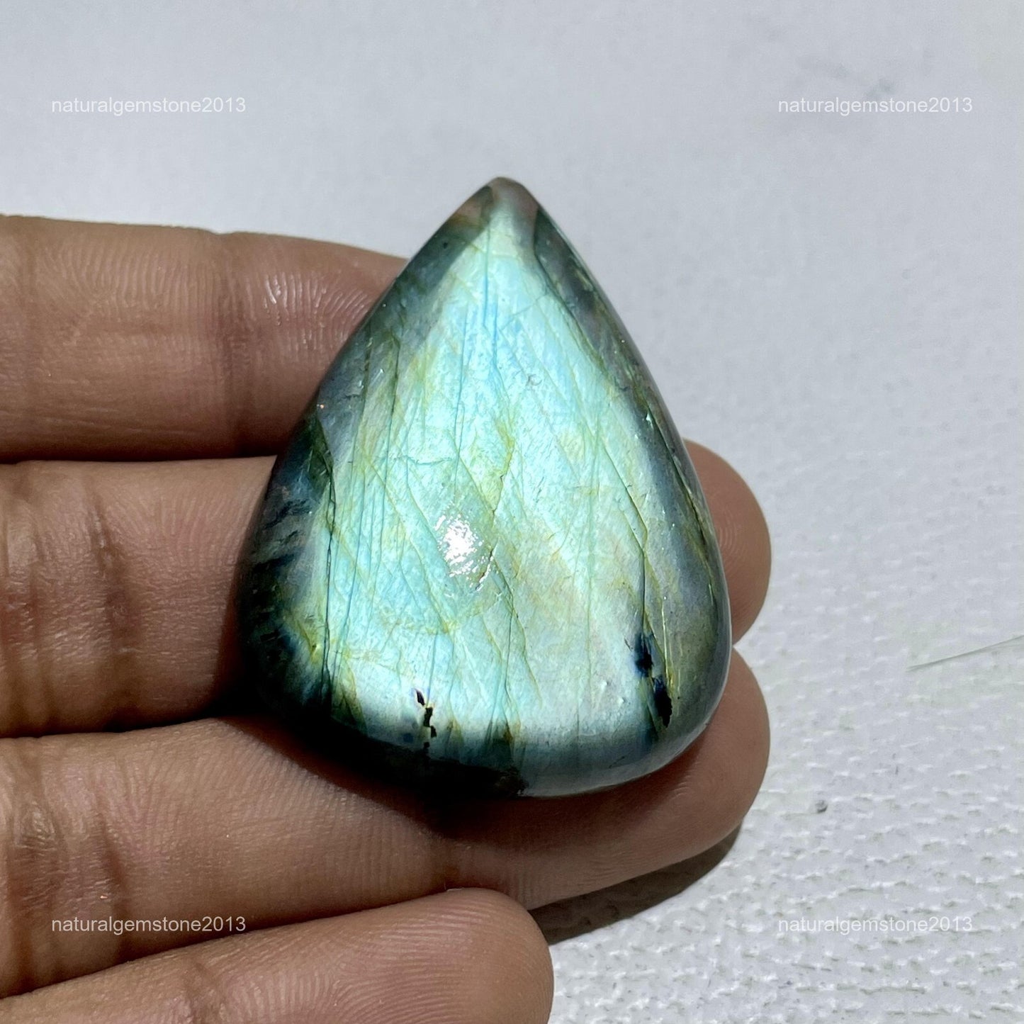 Natural Purple Tiffany Jasper Pear Cabochon, 39x27x5mm, 39 cts, Loose Gemstone for Jewelry Making