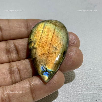 Natural Dendritic Opal Oval Cabochon, 29x26x3mm, 15.5 cts, Loose Gemstone for Jewelry Making