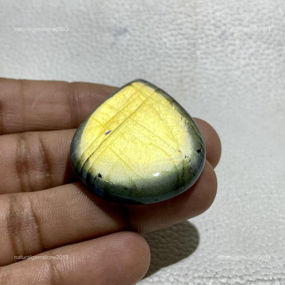 Natural Dendritic Opal Oval Cabochon, 36x34x5mm, Loose Gemstone for Jewelry Making